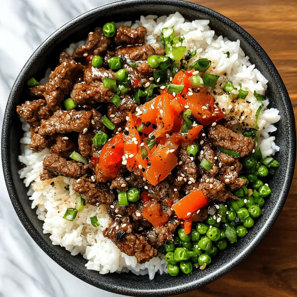 This Beef and Pepper Rice Bowl is a delightful mix of tender beef, colorful peppers, and fluffy rice, all tossed in a flavorful sauce. Perfect for a quick weeknight dinner or a weekend treat! Save this recipe for an easy and satisfying meal that everyone will love. Ideal for busy nights when you need something nutritious and delicious!