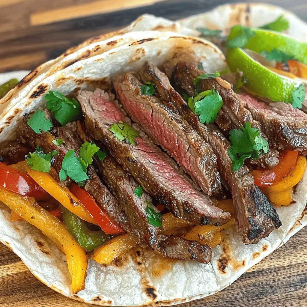 Sizzling Blackstone Steak Fajitas come together with marinated steak, fresh bell peppers, and onions for a vibrant meal that’s packed with flavor. Perfect for gatherings or a cozy family dinner, these fajitas are easy to make and incredibly satisfying. Save this recipe to enjoy a delicious, smoky taste that everyone will love!