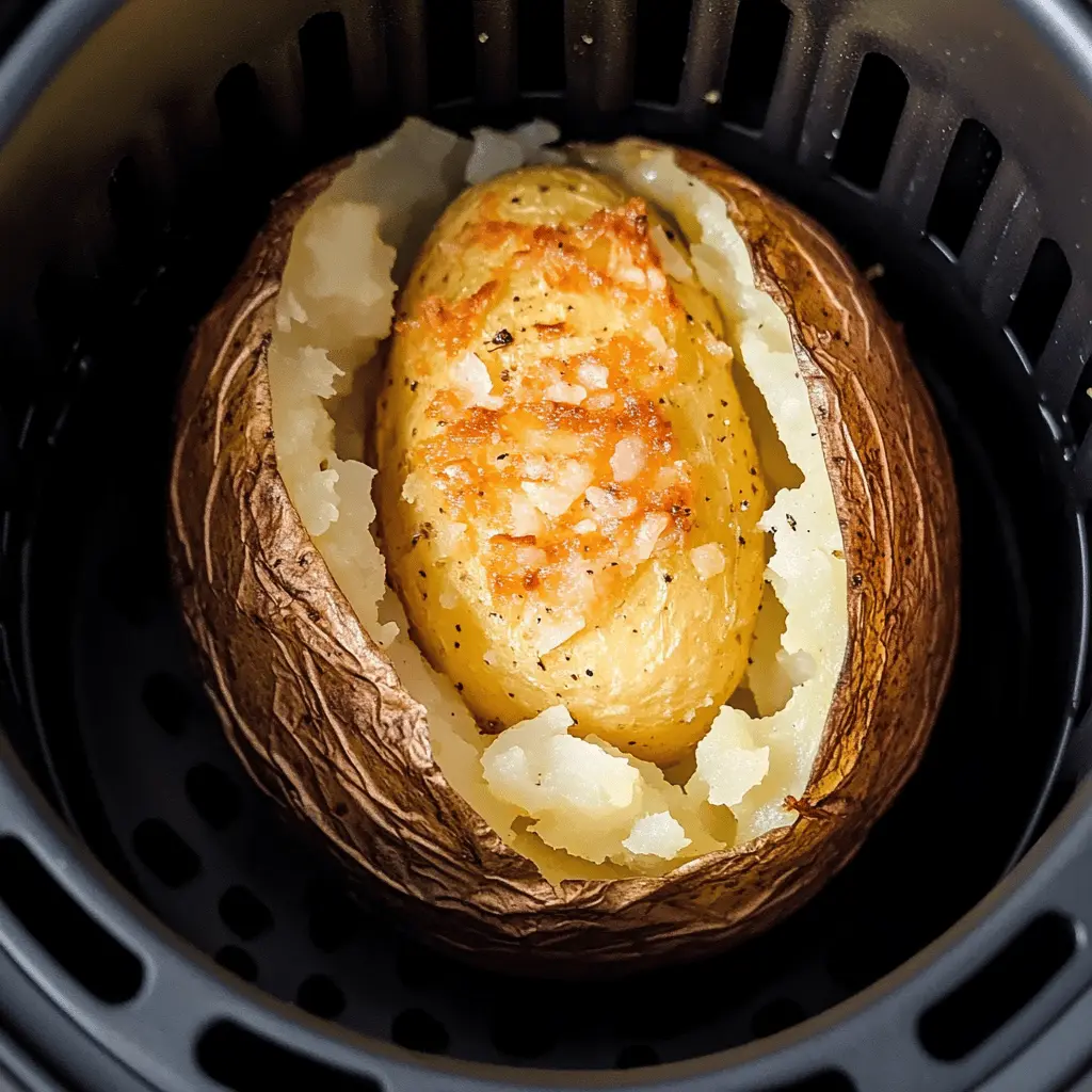 Transform your potato night with these Crispy Air Fryer Baked Potatoes! Perfectly crispy on the outside and fluffy on the inside, this easy recipe highlights the simple goodness of russet potatoes. A fresh twist for weeknight dinners or cozy gatherings. Don’t forget to save this one for when you're ready for a delicious side!