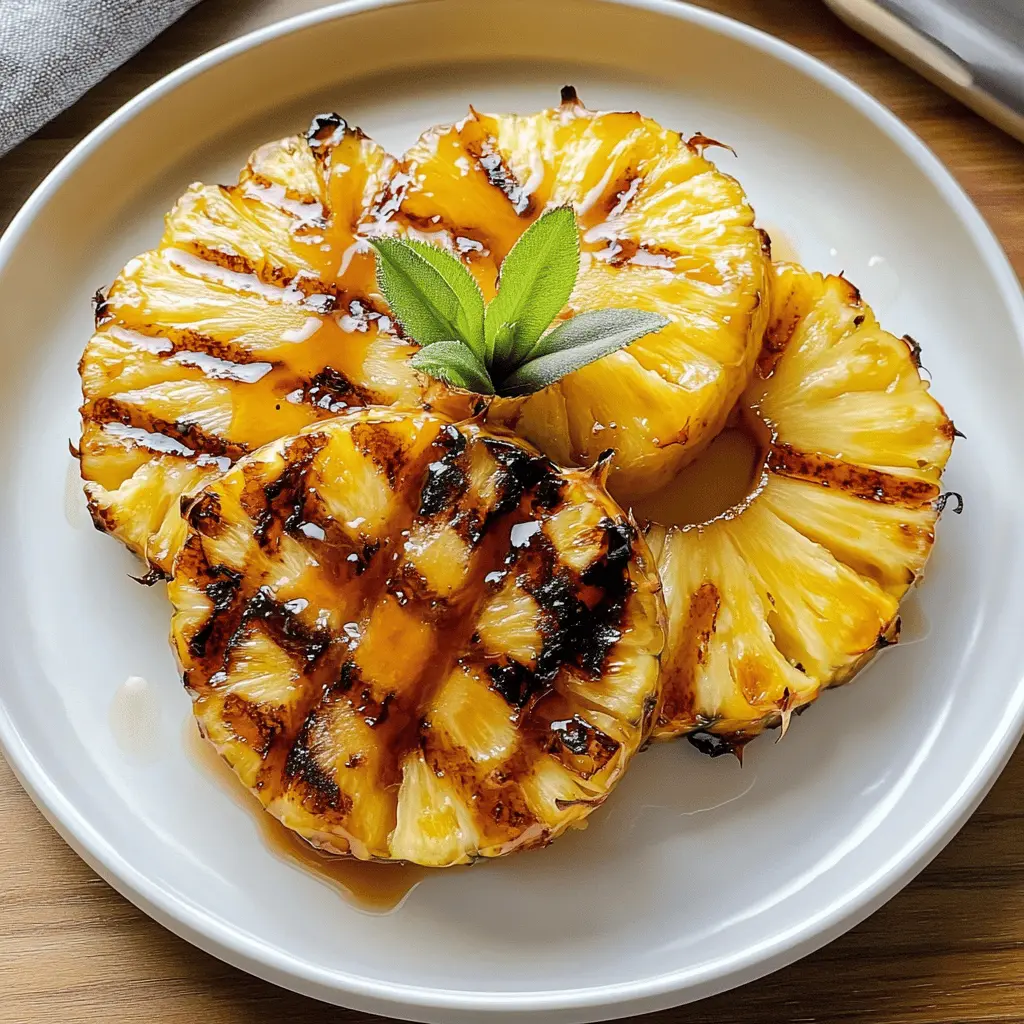 Get ready to enjoy sweet, juicy grilled pineapple topped with caramelized brown sugar! This easy recipe brings a burst of tropical flavor to your BBQ. Perfect for summer gatherings or as a tasty dessert, it's a delightful way to elevate your fruit game. Save this pin for your next cookout and impress your friends and family with this simple yet delicious treat!