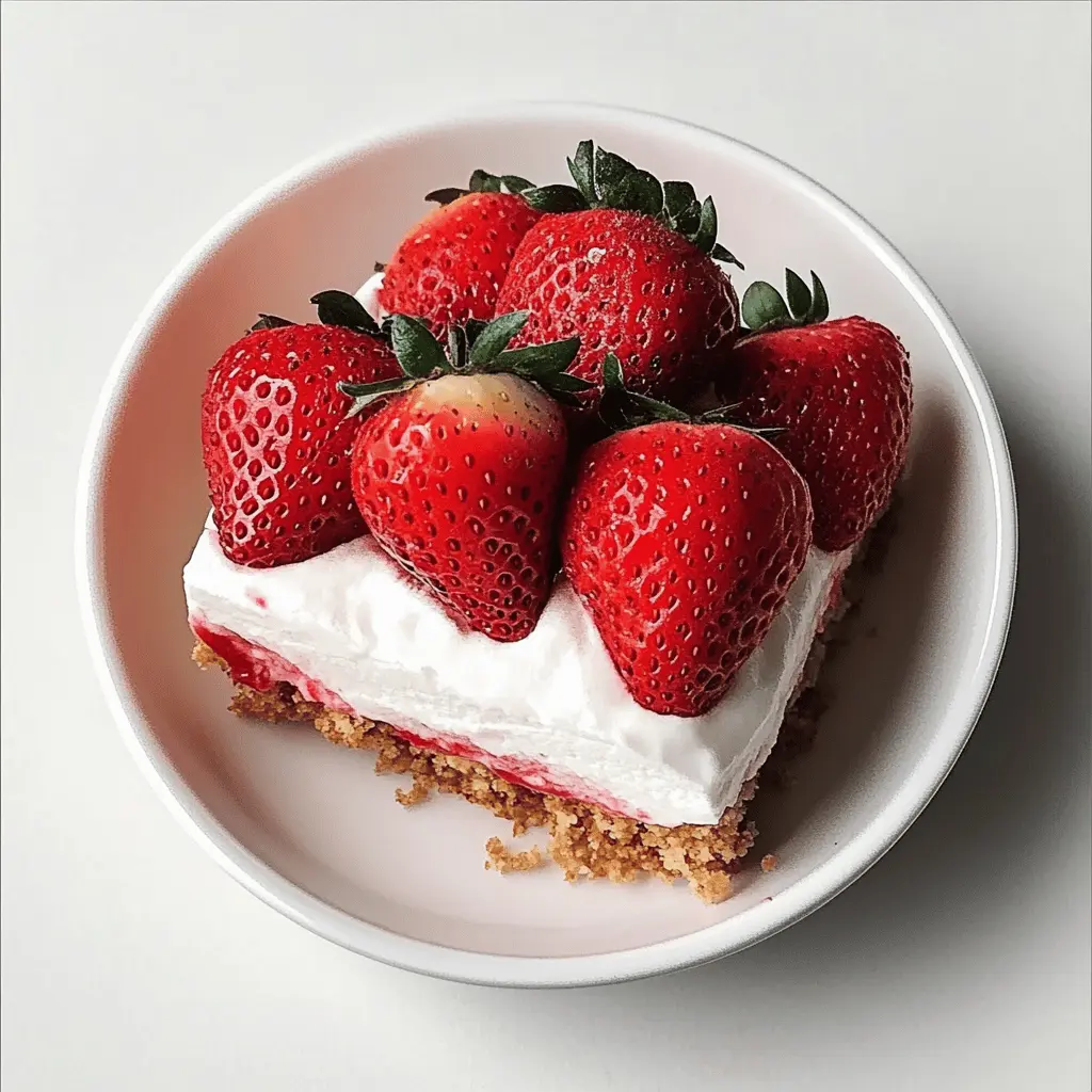 This Fresh Strawberry Yum Yum is a delightful treat that bursts with flavor! Made with juicy strawberries, creamy layers, and a crunchy base, it's perfect for any sweet tooth. Ideal for picnics, parties, or a cozy dessert at home. Save this recipe to enjoy this delightful dessert whenever you need a sweet escape!