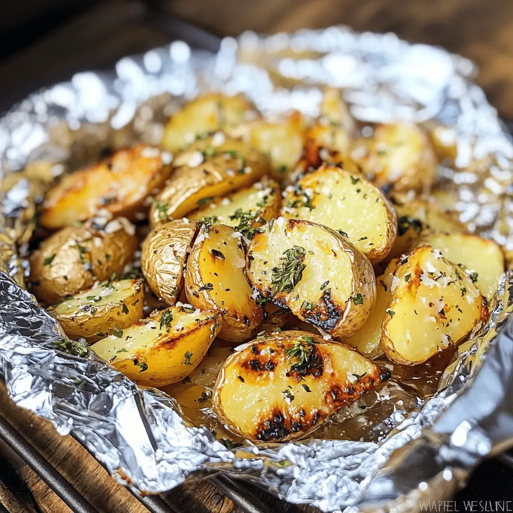 Get ready for a delicious side dish that's perfect for your next barbecue! These Garlic Herb Grilled Potatoes in Foil are packed with flavor and easy to prepare. With a mix of fresh herbs and zesty garlic, they're a great addition to any meal, whether it's a cozy family dinner or a summer potluck. Save this recipe for your next outdoor gathering!