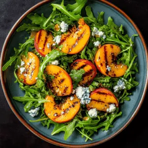 Refreshing and vibrant, this Grilled Peach and Arugula Salad with Blue Cheese is perfect for summer dining! Enjoy juicy peaches charred to perfection, tossed with peppery arugula, and creamy blue cheese for a delicious contrast. Ideal for picnics or light dinners, don’t forget to save this recipe for your next gathering!