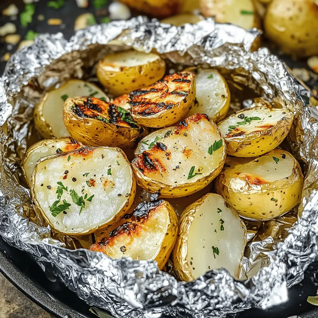 Kick off your BBQ with these Grilled Potatoes in Foil! 🍽️ Perfectly seasoned and wrapped, they bring smoky flavor and fluffy texture to the table. Enjoy tender potatoes with your favorite spices and veggies that are super easy to make. Save this recipe for your next picnic or family grill night! A must-try for summer gatherings! 🌞🥔
