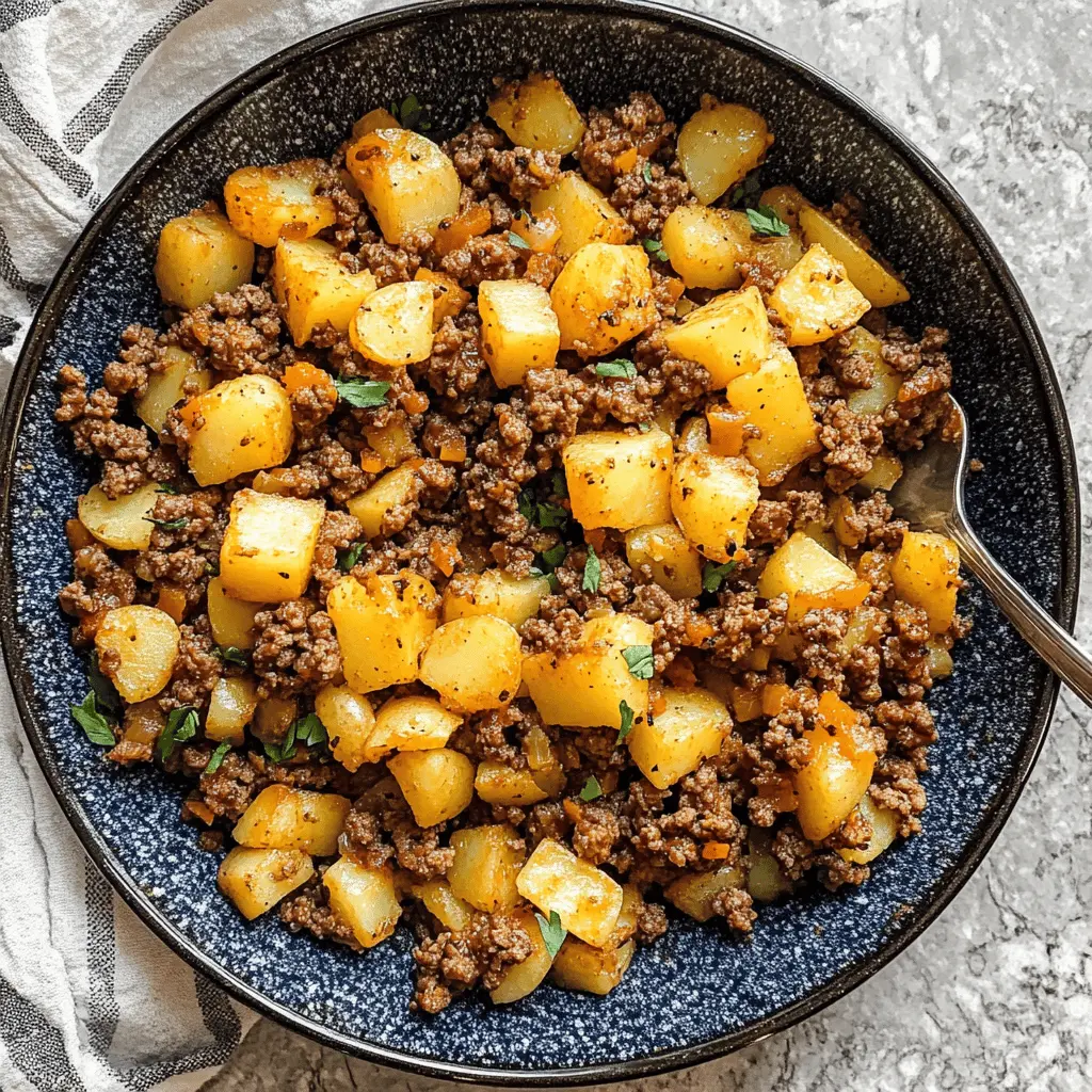 This Ground Beef and Potatoes recipe is a comforting classic that combines juicy beef with tender potatoes in a savory blend of flavors. Perfect for family dinners or a cozy night in, it's easy to prepare and satisfying to eat. Save this delicious dish for your next meal and enjoy the heartwarming experience it brings!