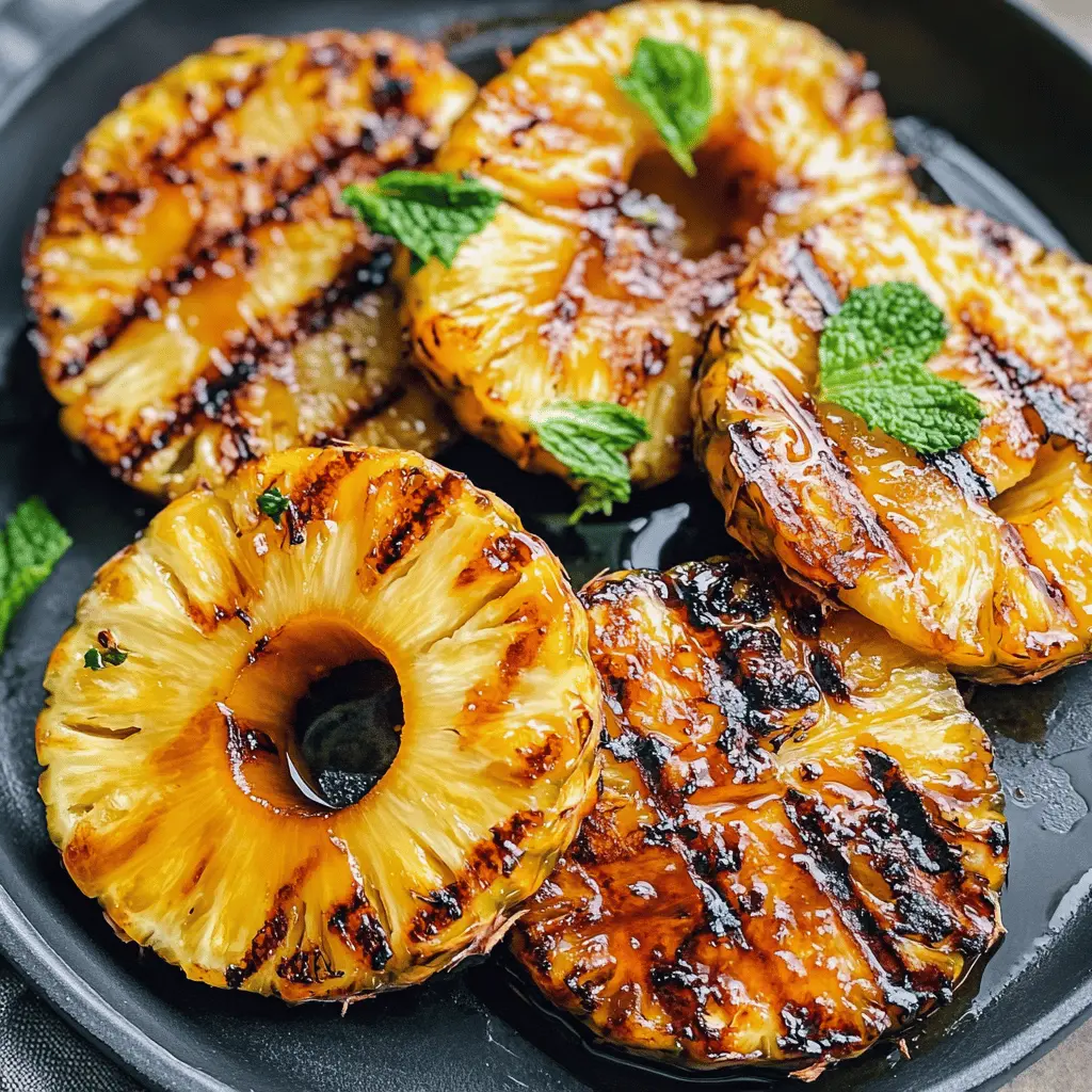 Sweet, sticky, and simply irresistible, this Honey Glazed Grilled Pineapple is the perfect addition to your summer barbecues! With a caramelized exterior and juicy, tender fruit inside, each bite bursts with tropical flavor. Perfect for a dessert or a refreshing snack, don't forget to save this easy recipe for your next gathering! 🍍✨