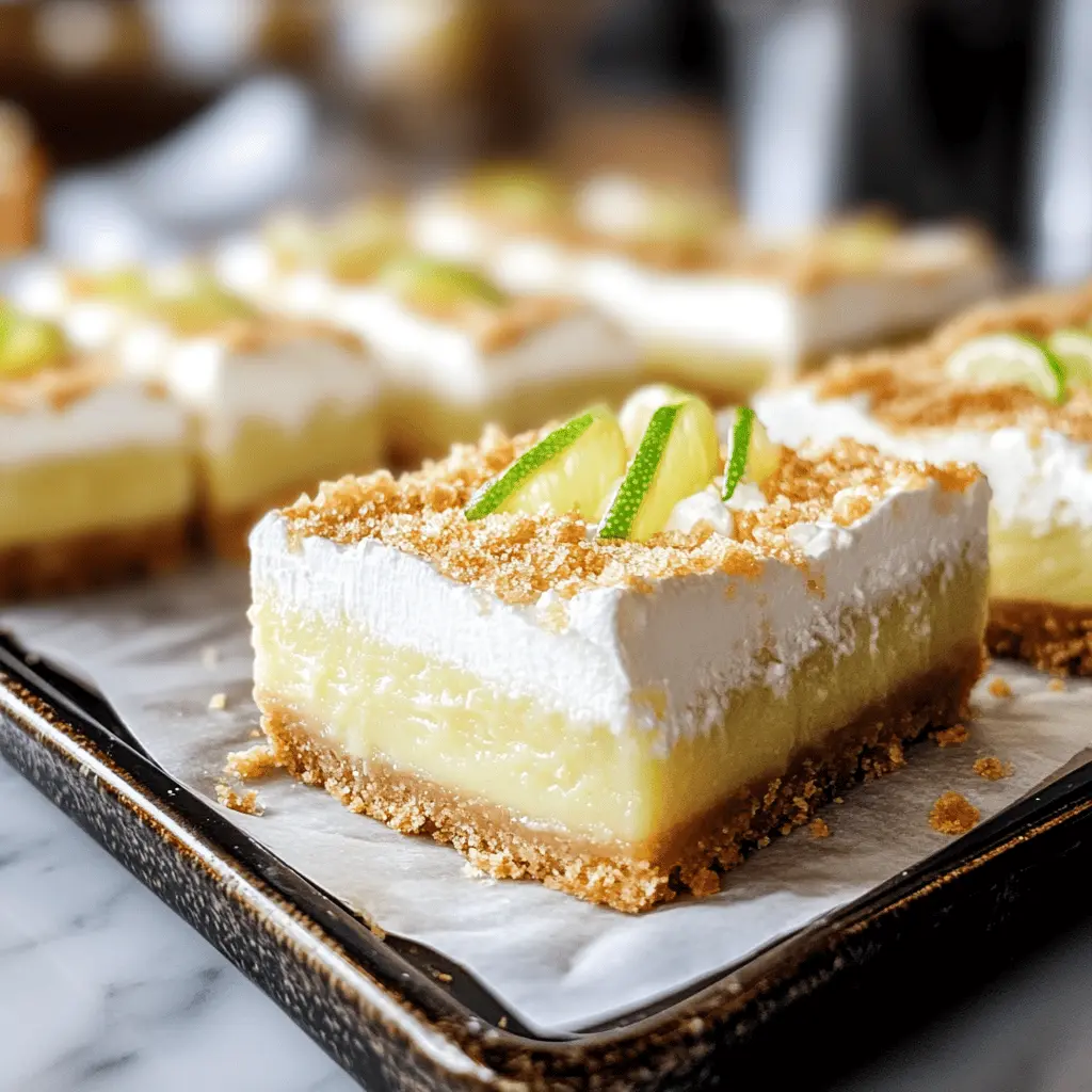 These refreshing Key Lime Pie Bars are the perfect treat for those sunny days! With a zesty lime flavor and a buttery crust, they're easy to make and even easier to enjoy. Perfect for summer gatherings, picnics, or a delightful dessert at home. Save this recipe for a burst of citrus goodness everyone will love!
