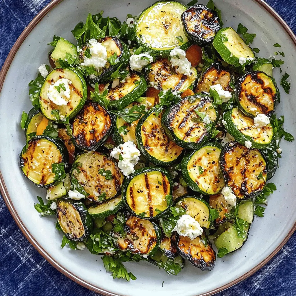 Transform your summer meals with this vibrant Mediterranean Style Grilled Zucchini Salad! Packed with fresh zucchini, cherry tomatoes, and a zesty dressing, it's a delightful side for barbecues or a light lunch. Perfect for adding a healthy touch to your gatherings. Save this recipe for your next cookout!
