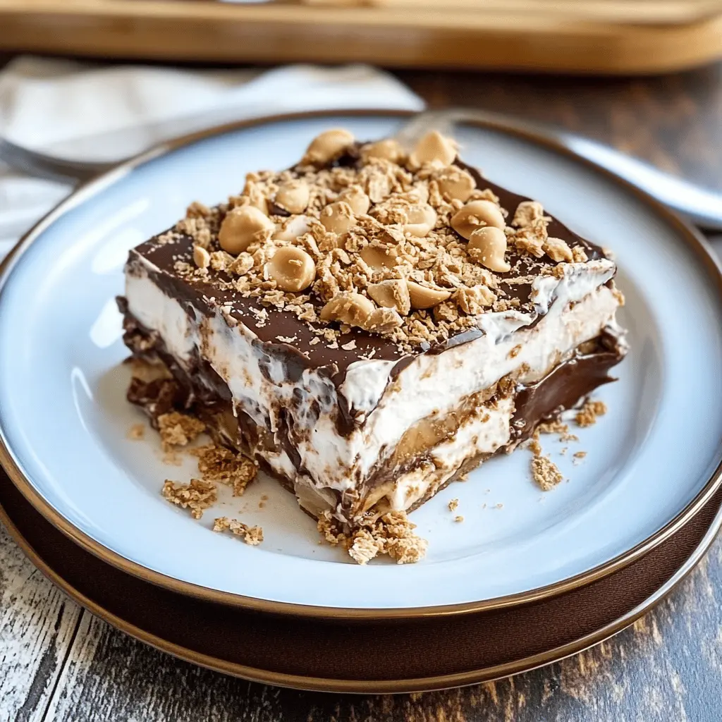 This No Bake Peanut Butter Chocolate Lasagna is a delightful treat that layers creamy peanut butter and rich chocolate flavors. Perfect for any dessert lover, it comes together effortlessly without turning on the oven. Ideal for parties, potlucks, or just a cozy family night. Save this recipe for a quick dessert that everyone will love!