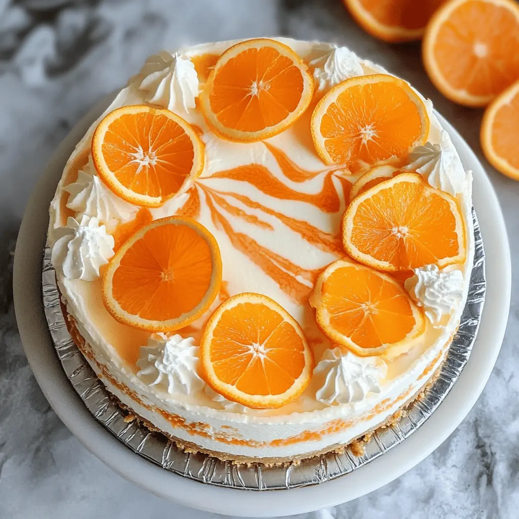 This No-Bake Orange Creamsicle Cheesecake is a delightful treat that's both refreshing and easy to make! With a creamy orange flavor and a buttery graham cracker crust, it’s perfect for summer gatherings or as a sweet finish to any meal. Save this simple recipe for a fun dessert that everyone will enjoy!