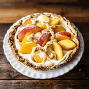 This Peaches and Cream Pretzel Pie is a delightful summer dessert that brings together sweet peaches and rich cream on a crunchy pretzel crust. Perfect for picnics or family gatherings, this pie offers a refreshing twist that everyone will love. Save this recipe for a delicious treat that’s sure to impress!