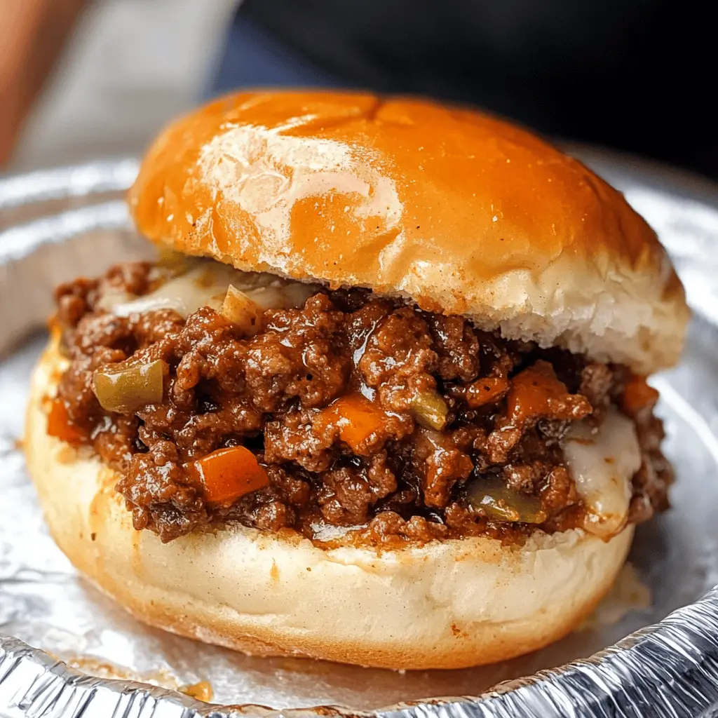 Get ready for a delicious twist on a classic favorite! These Philly Cheesesteak Sloppy Joes combine tender beef, sautéed onions, and gooey cheese, all served on a fluffy bun. Perfect for game day or a fun family dinner, this easy recipe is sure to become a hit in your home. Save this pin for a tasty meal that's quick to prepare and packed with flavor!