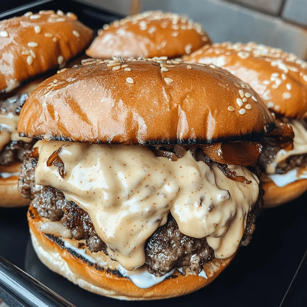 Get ready for a burger experience like no other! These smash burgers are loaded with juicy flavors and topped with a creamy baconnaise sauce that promises to take your taste buds on a whirlwind. Perfect for game nights, summer cookouts, or a delicious weeknight treat. Save this recipe for a guaranteed crowd-pleaser!