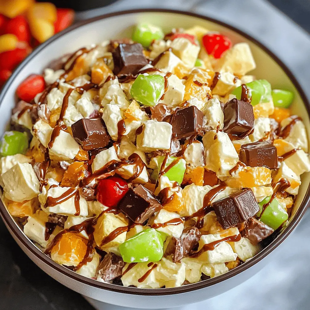 This Snickers Salad is a fun and delicious dessert that combines creamy cool whip, crunchy Snickers bars, and fresh apples for the perfect balance of flavors! It's a crowd-pleaser at potlucks, barbecues, or just as a sweet treat at home. Save this recipe now and impress your family and friends with this delightful twist on a traditional salad!