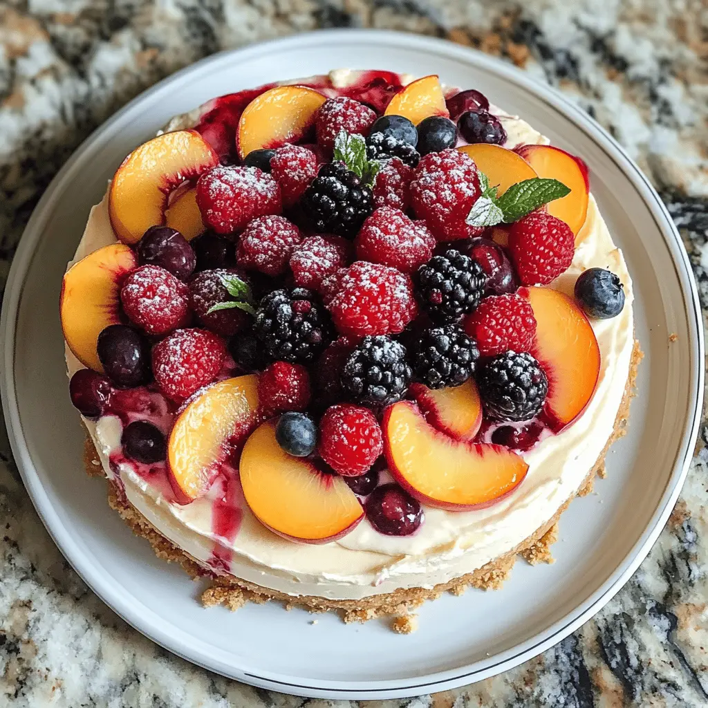 Looking for a refreshing dessert to brighten your summer? This Summer Berry and Peach Cheesecake is your answer! Bursting with juicy blueberries, strawberries, and sweet peaches, this no-bake cheesecake is creamy, light, and perfectly indulgent for warm days. Save this recipe for a picnic, BBQ, or any gathering where a delicious treat is needed!