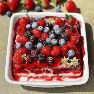 Brighten up your summer gatherings with this refreshing Summer Berry Jello Lasagna! Layered with creamy goodness and bursting with strawberry, blueberry, and raspberry flavors, it's a delightful dessert everyone loves. Perfect for picnics, barbecues, or family dinners, don't forget to save this scrumptious recipe for your next celebration!