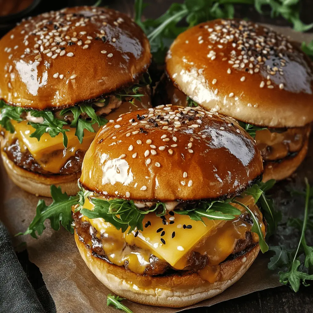 These Teriyaki Parmesan Burgers with American Cheese are a delicious twist on classic flavors! Juicy burgers infused with savory teriyaki sauce, topped with melty American cheese and a hint of Parmesan make for a mouthwatering meal. Perfect for summer barbecues or a quick weeknight dinner. Make sure to save this recipe for your next grilling session!
