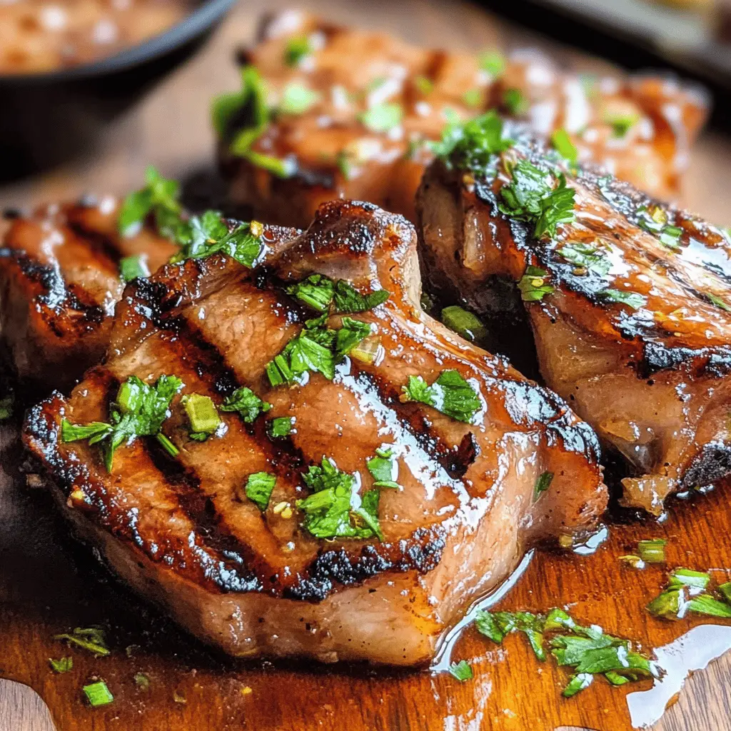 Transform your pork chops with this amazing marinade that's bursting with flavor! Made with simple ingredients like soy sauce, garlic, and a hint of honey, this recipe takes your meal to the next level. Perfect for grilling or pan-searing, you'll want to save this for your next barbecue or family dinner!