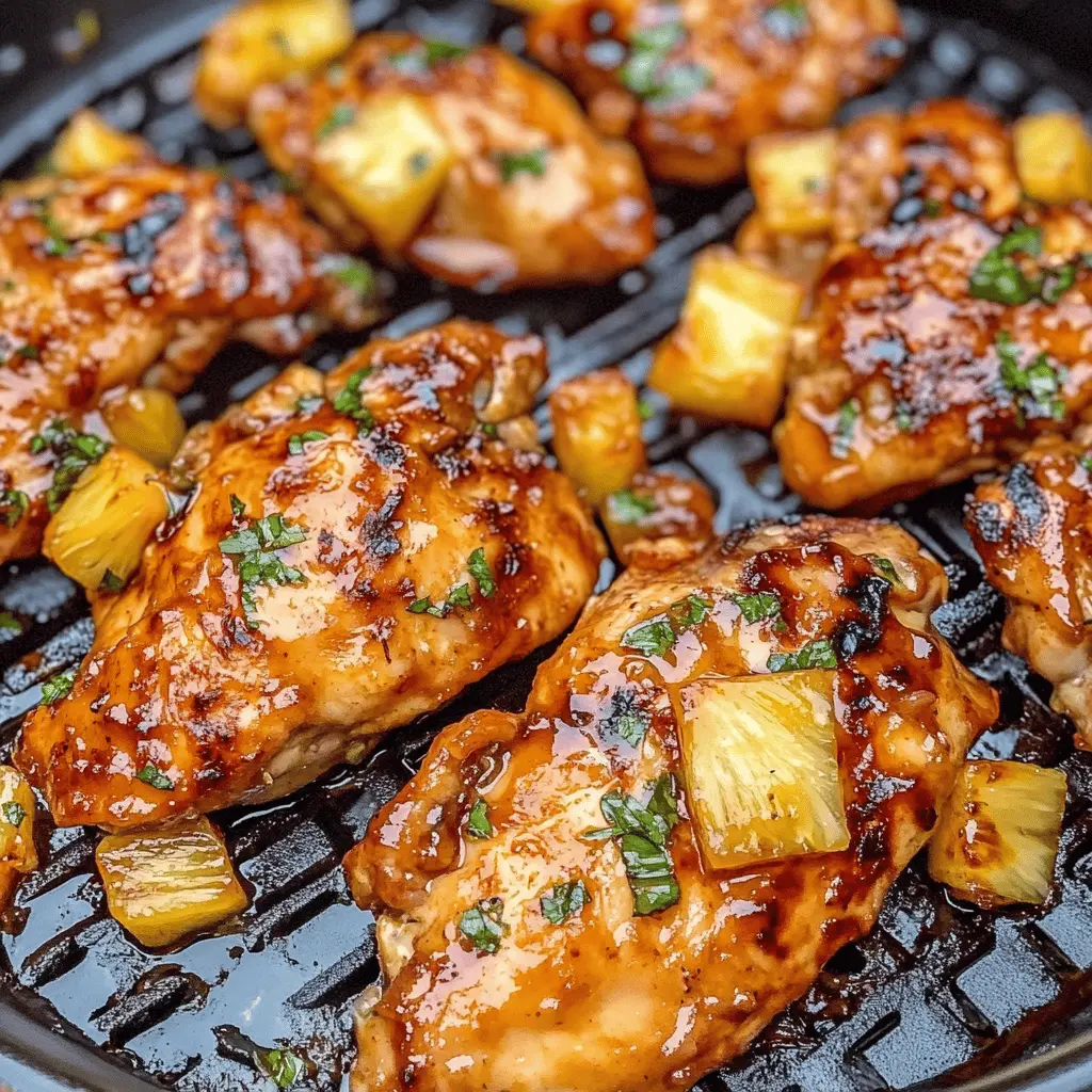 This Whiskey Pineapple Chicken is a delightful twist on traditional flavors! Juicy chicken thighs are marinated in a sweet and tangy whiskey and pineapple sauce, bringing BBQ vibes to your dinner table. Perfect for weeknight meals or summer cookouts, this dish is sure to impress family and friends. Save this recipe for your next gathering and treat everyone with a taste of tropical goodness!