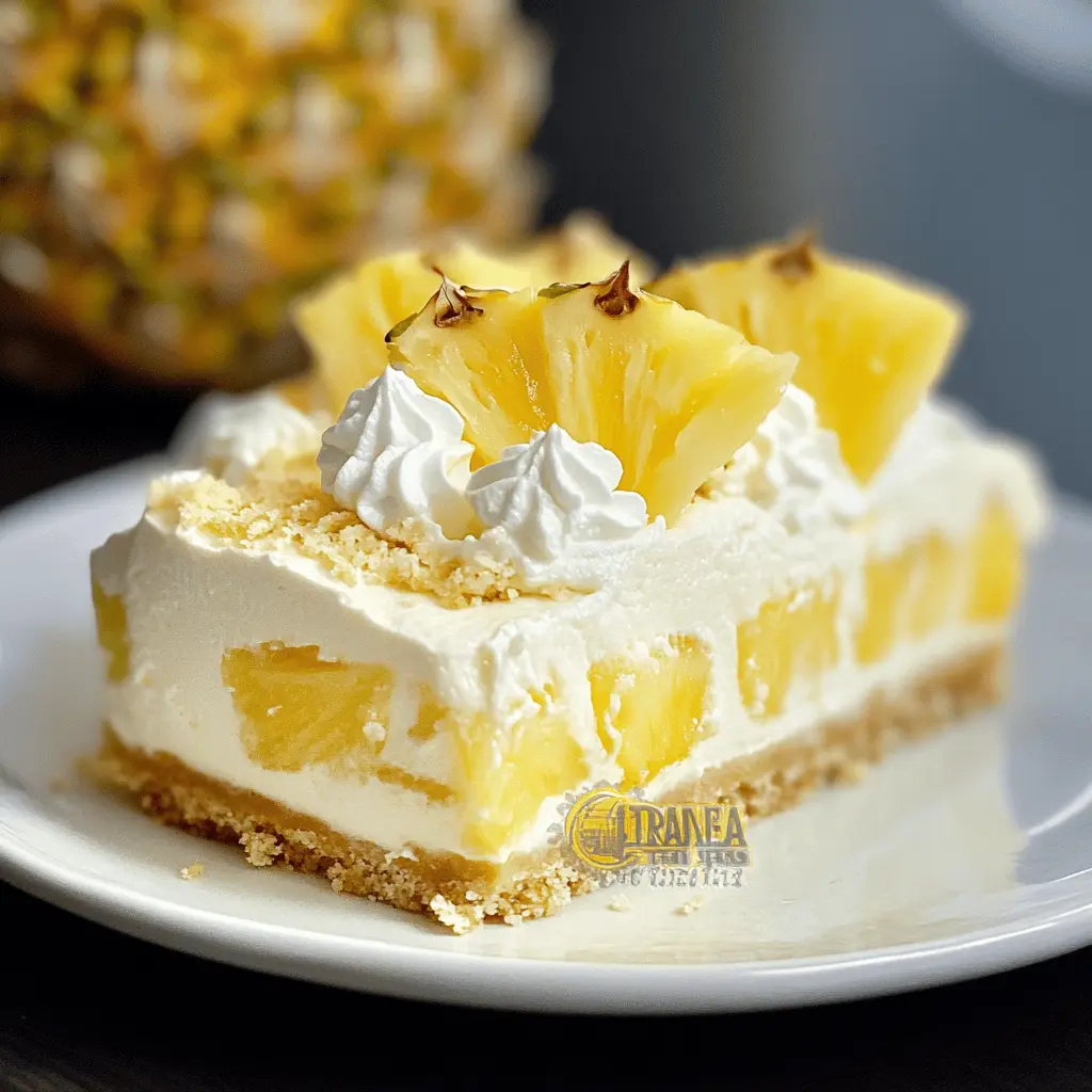 Easy No Bake Pineapple Cream Dessert Recipe