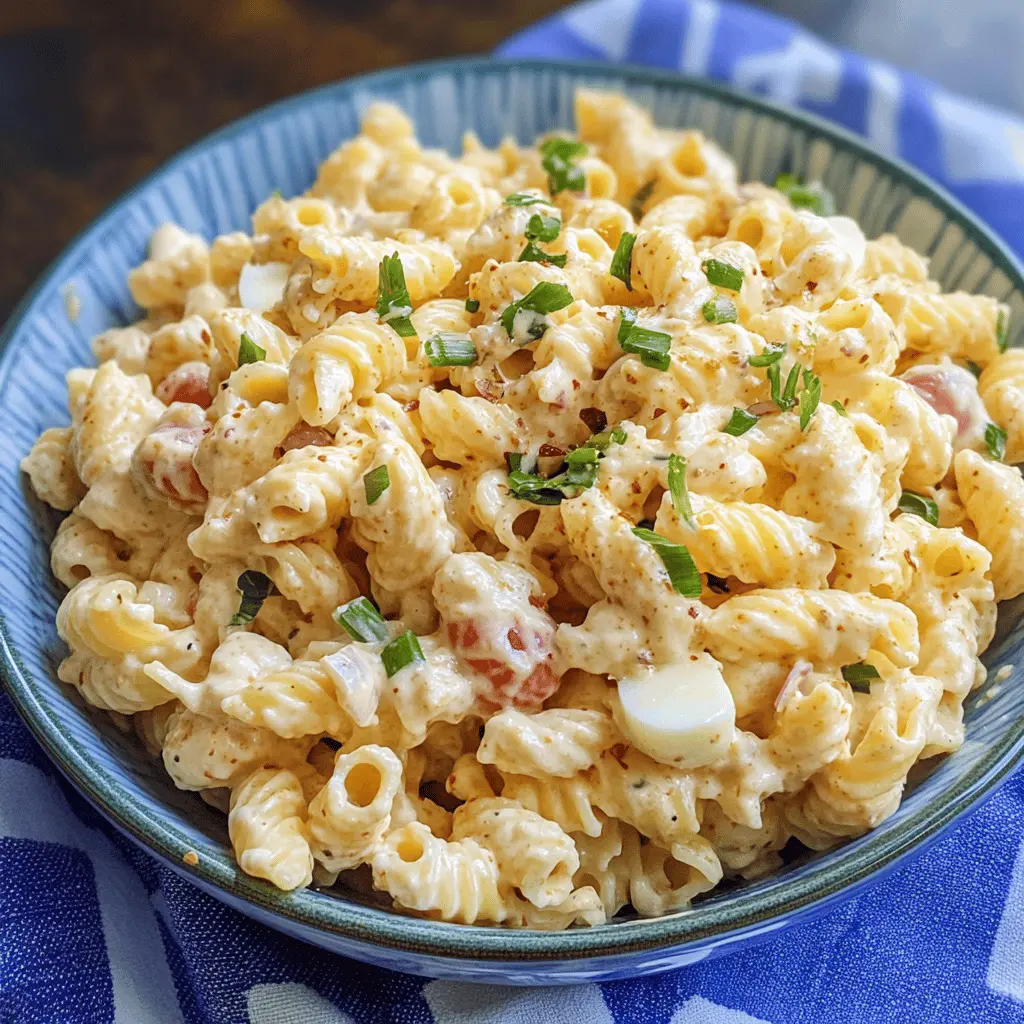 Easy Deviled Egg Pasta Salad Recipe