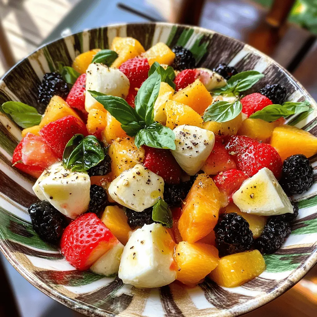 Easy Summer Fruit Caprese Salad Recipe