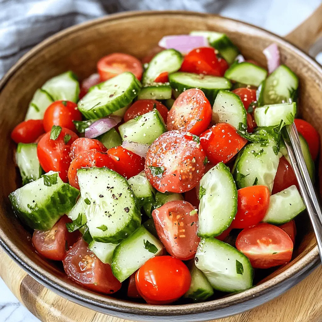 Easy Refreshing Cucumber Tomato Salad Recipe