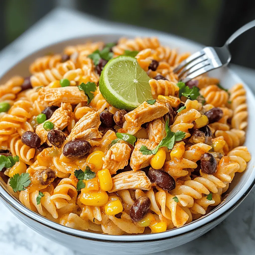 Easy Zesty Chicken Enchilada Pasta Salad Recipe