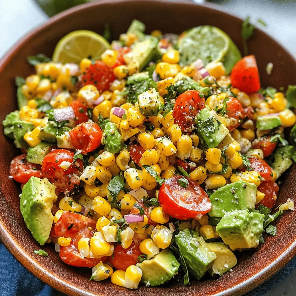 Fresh Summer Corn Salad With Creamy Avocado