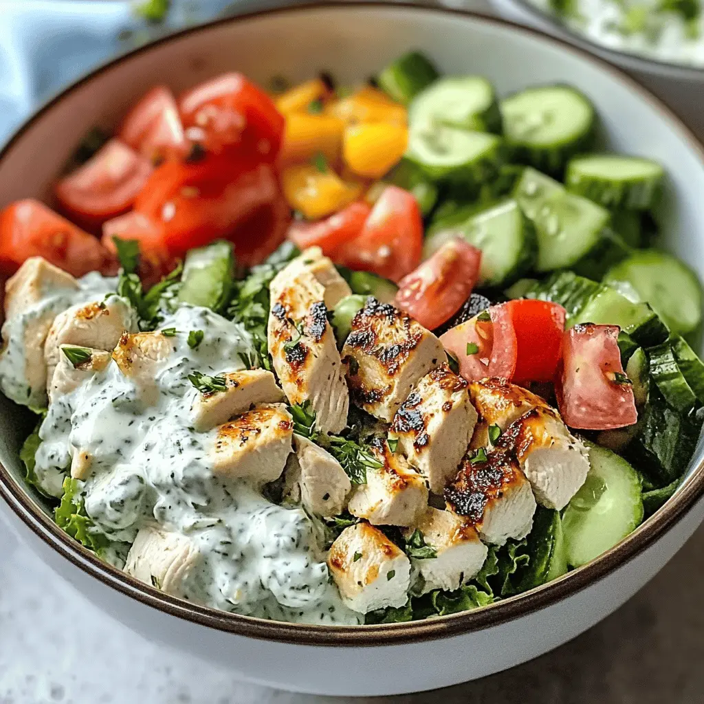 Easy Mediterranean Tzatziki Chicken Salad Recipe