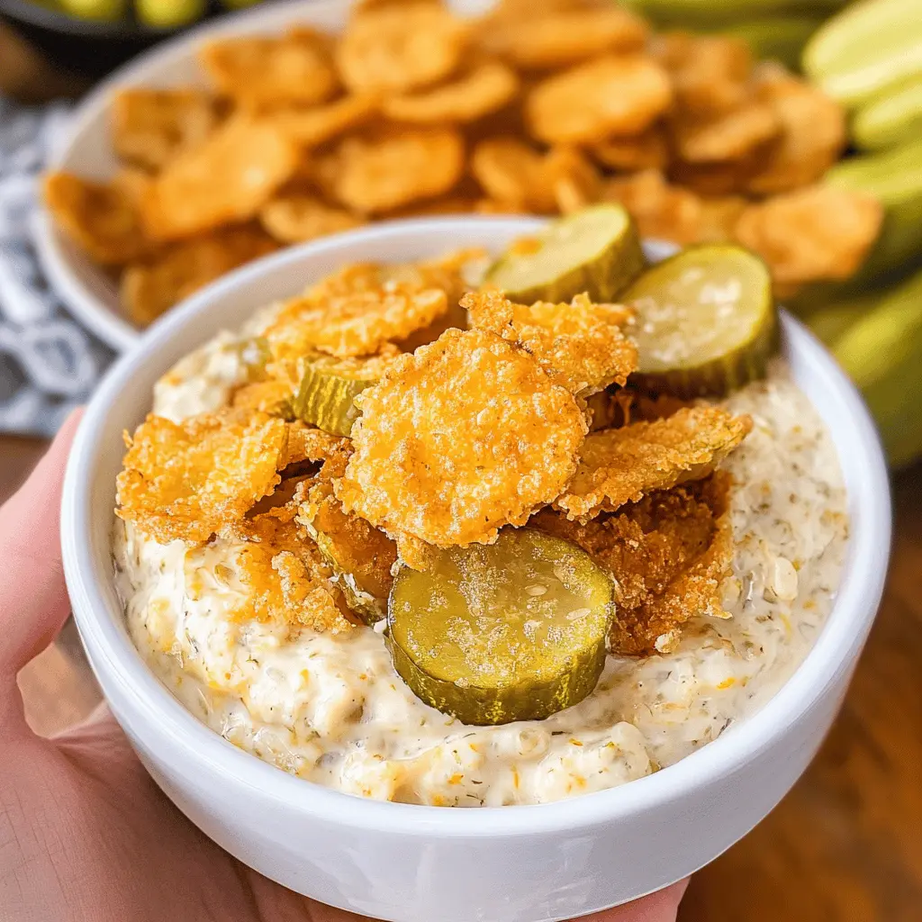 Cheesy Fried Pickle Dip Recipe