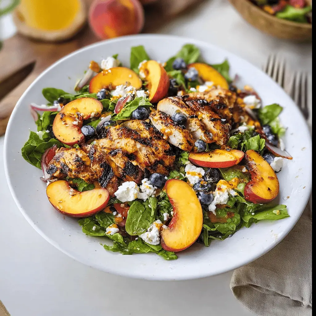 Easy Grilled Peach Chicken Salad Recipe