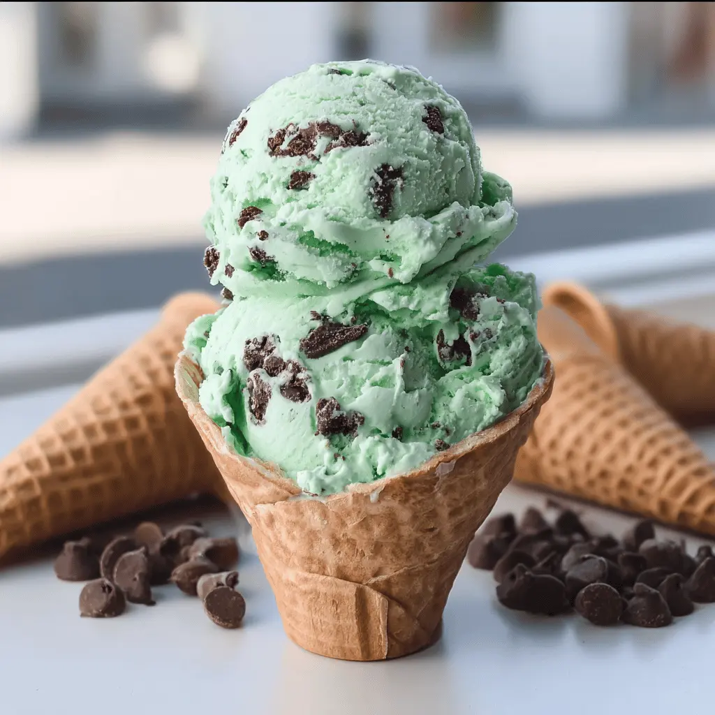 Easy Homemade Mint Chocolate Chip Ice Cream Recipe