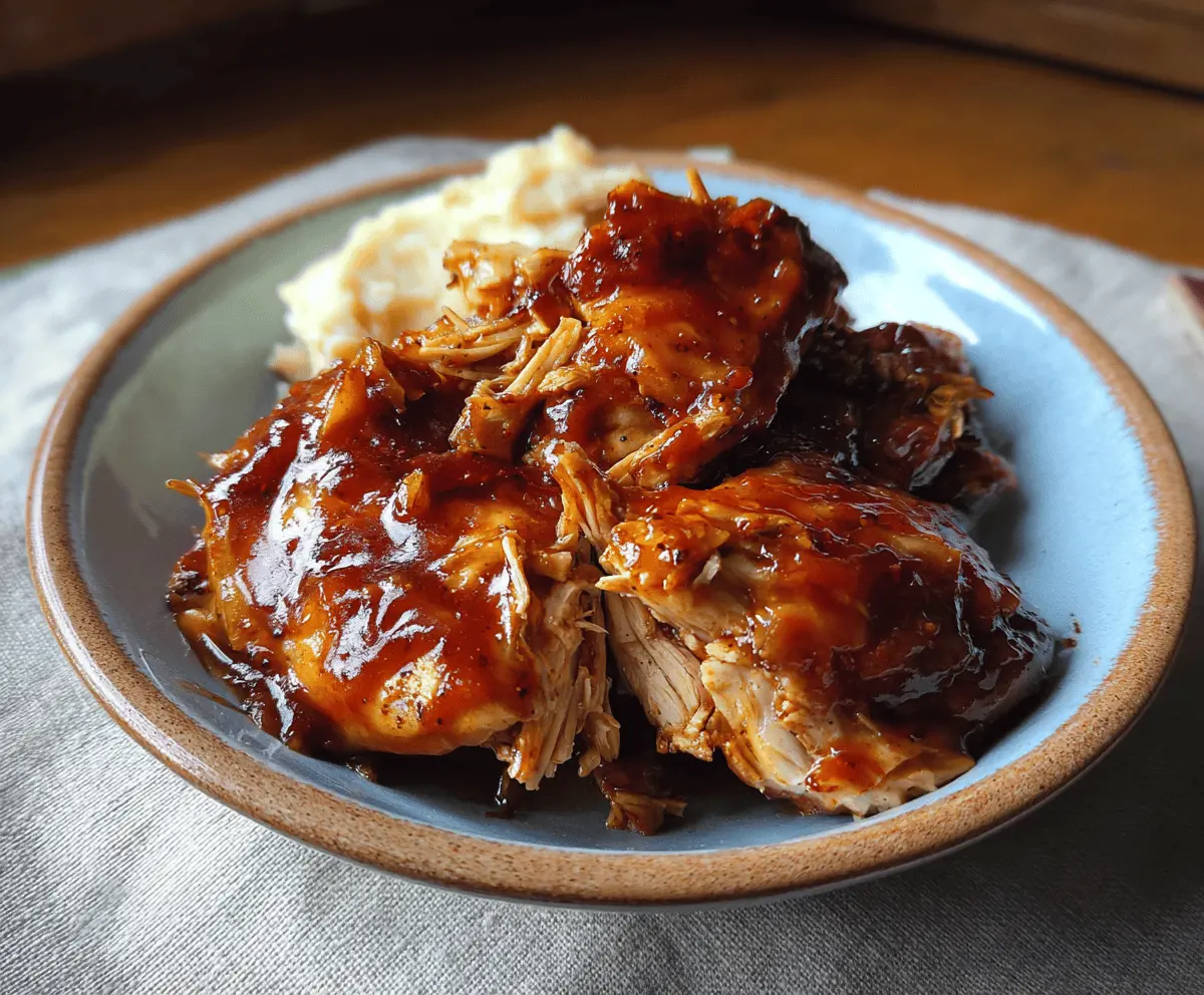 Easy Slow Cooker Peach BBQ Chicken Recipe