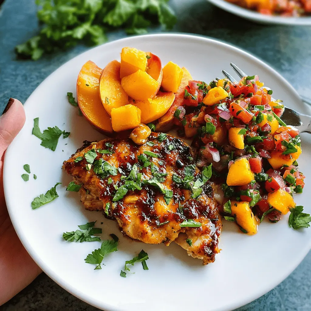 Easy Peach Salsa Chicken Recipe for Summer