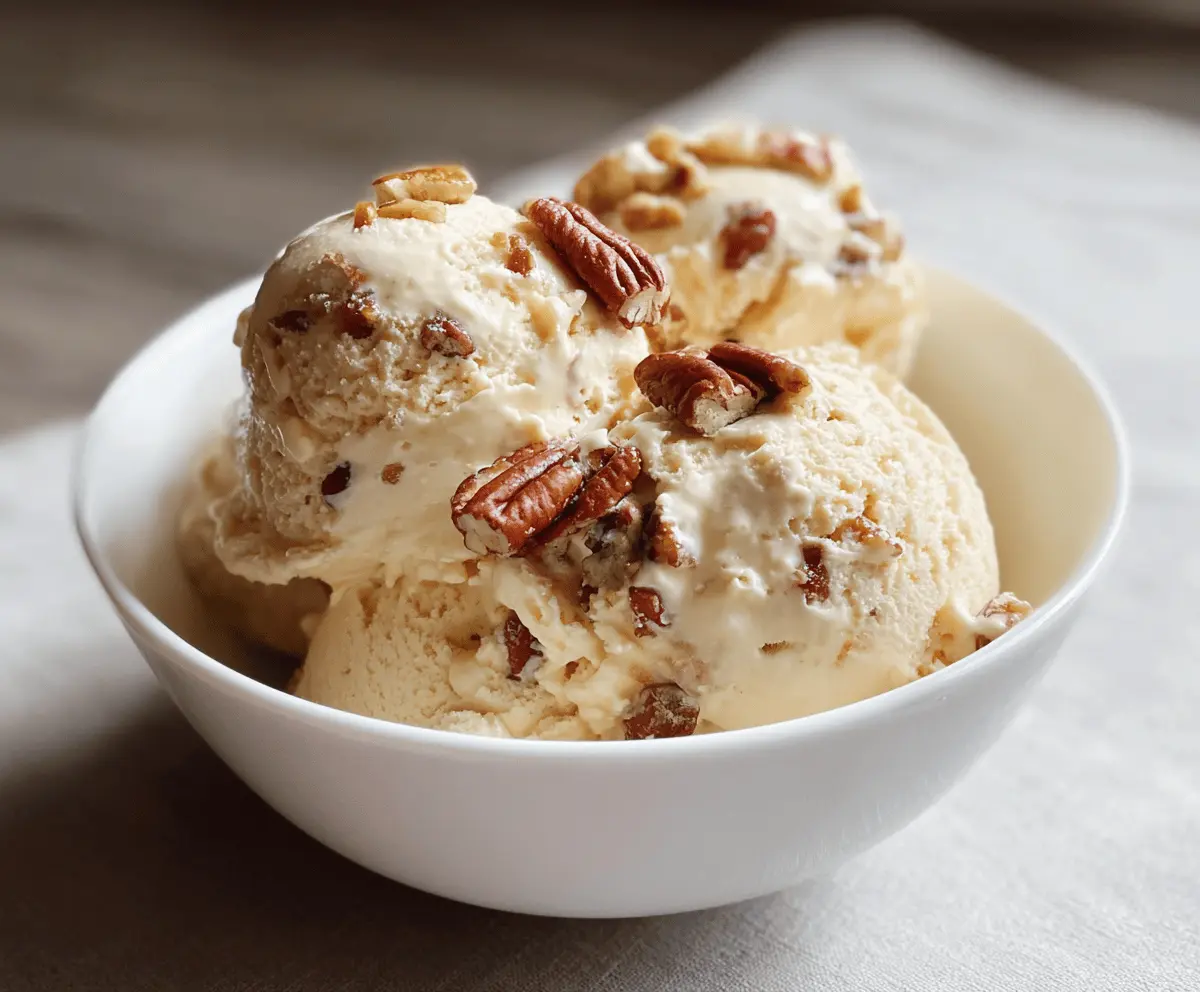 Easy Homemade Butter Pecan Ice Cream Recipe