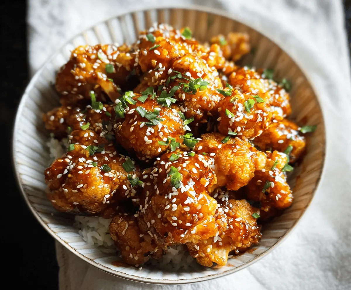 Easy Sticky Sesame Cauliflower Recipe