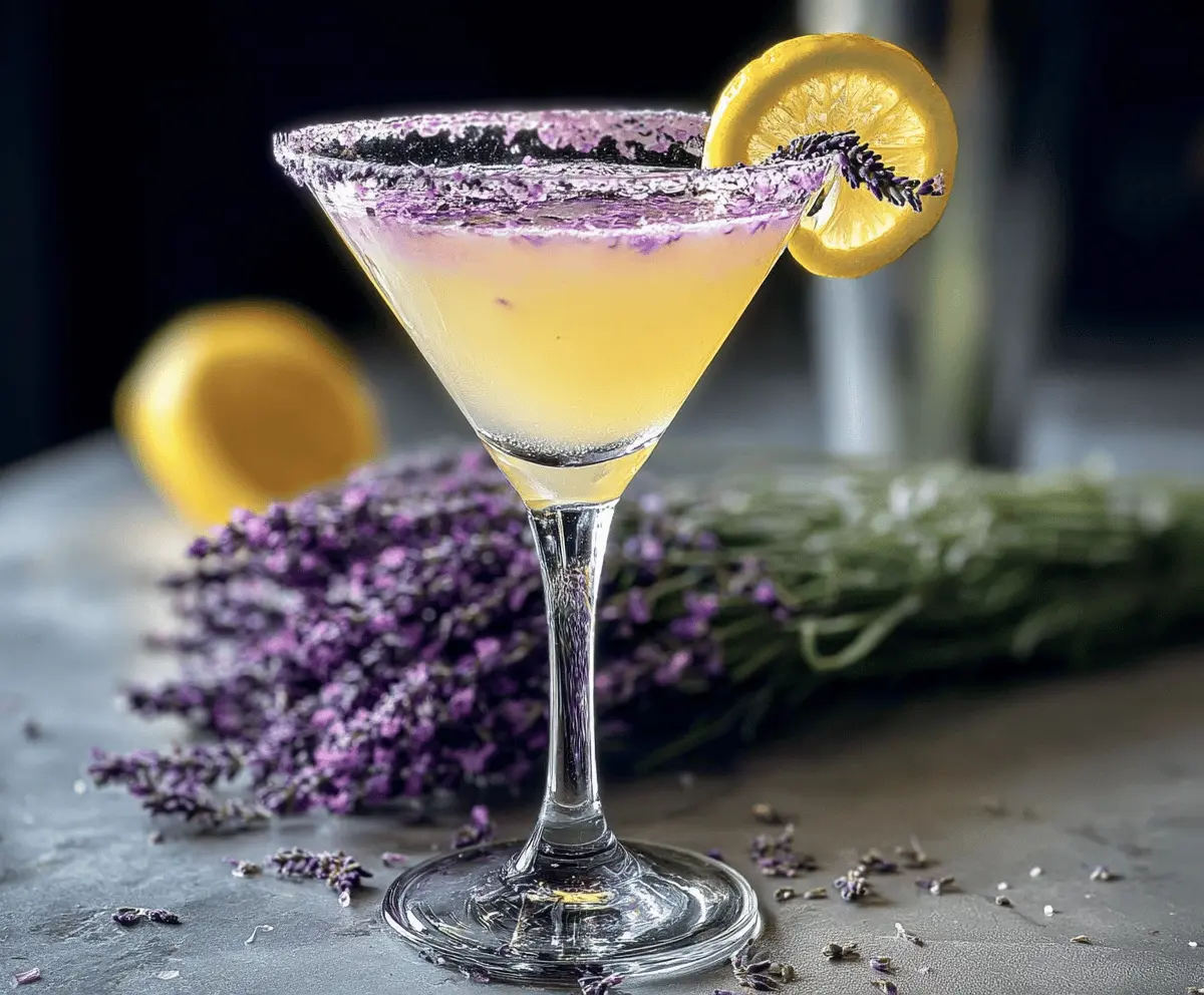 Easy Lavender Lemon Drop Martini Recipe