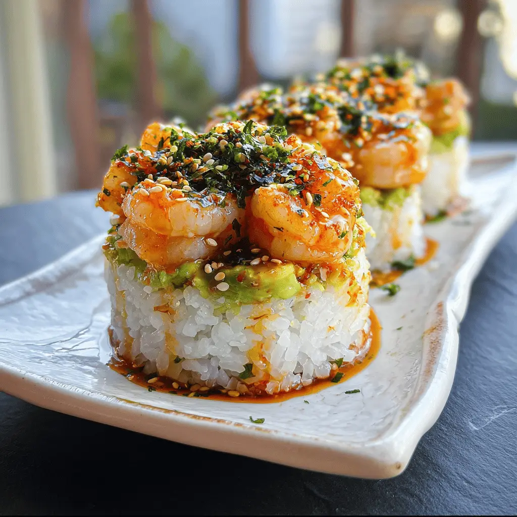 Easy Spicy Shrimp Sushi Stacks Recipe