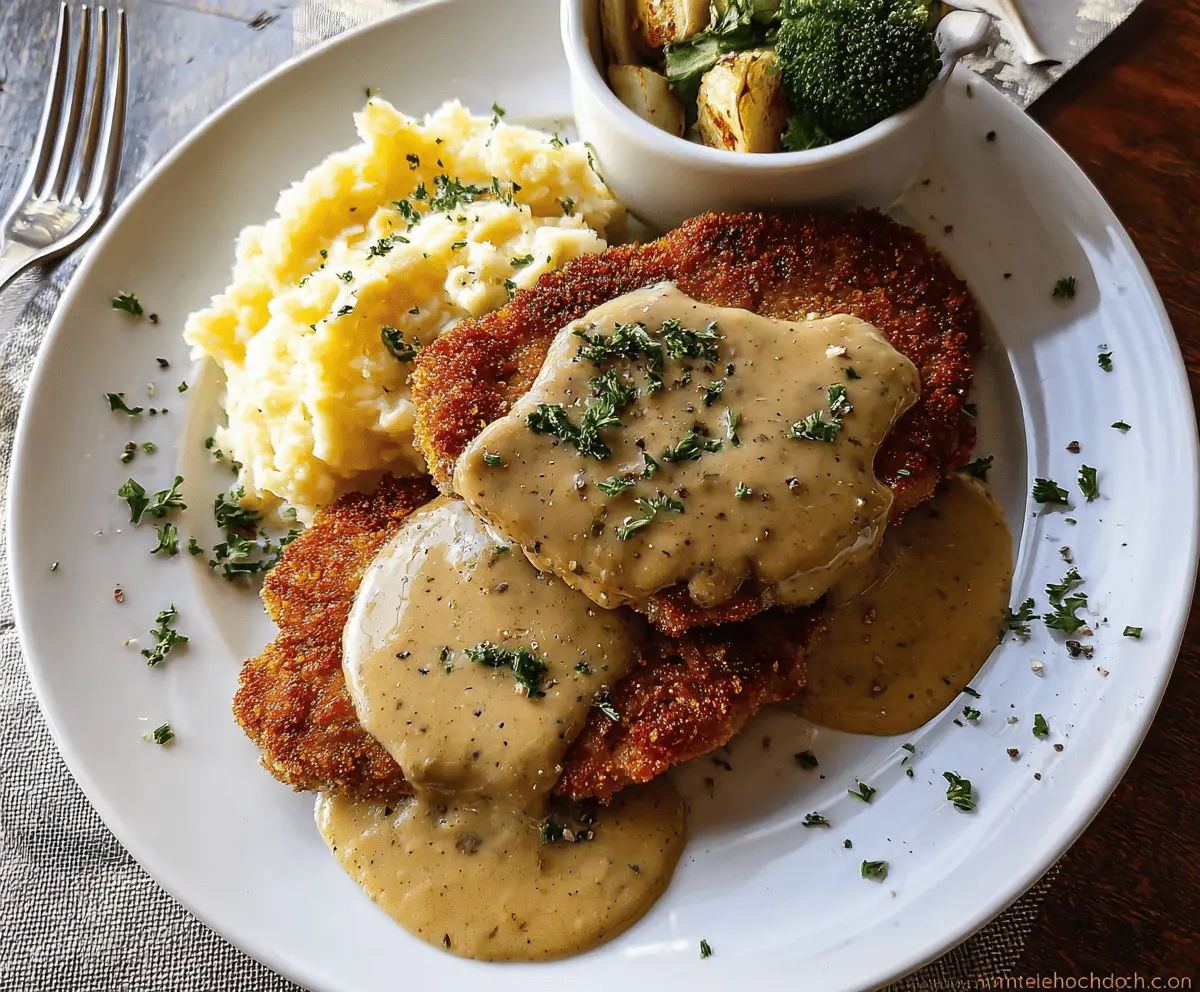 Easy Pork Schnitzel With Creamy Dijon Gravy