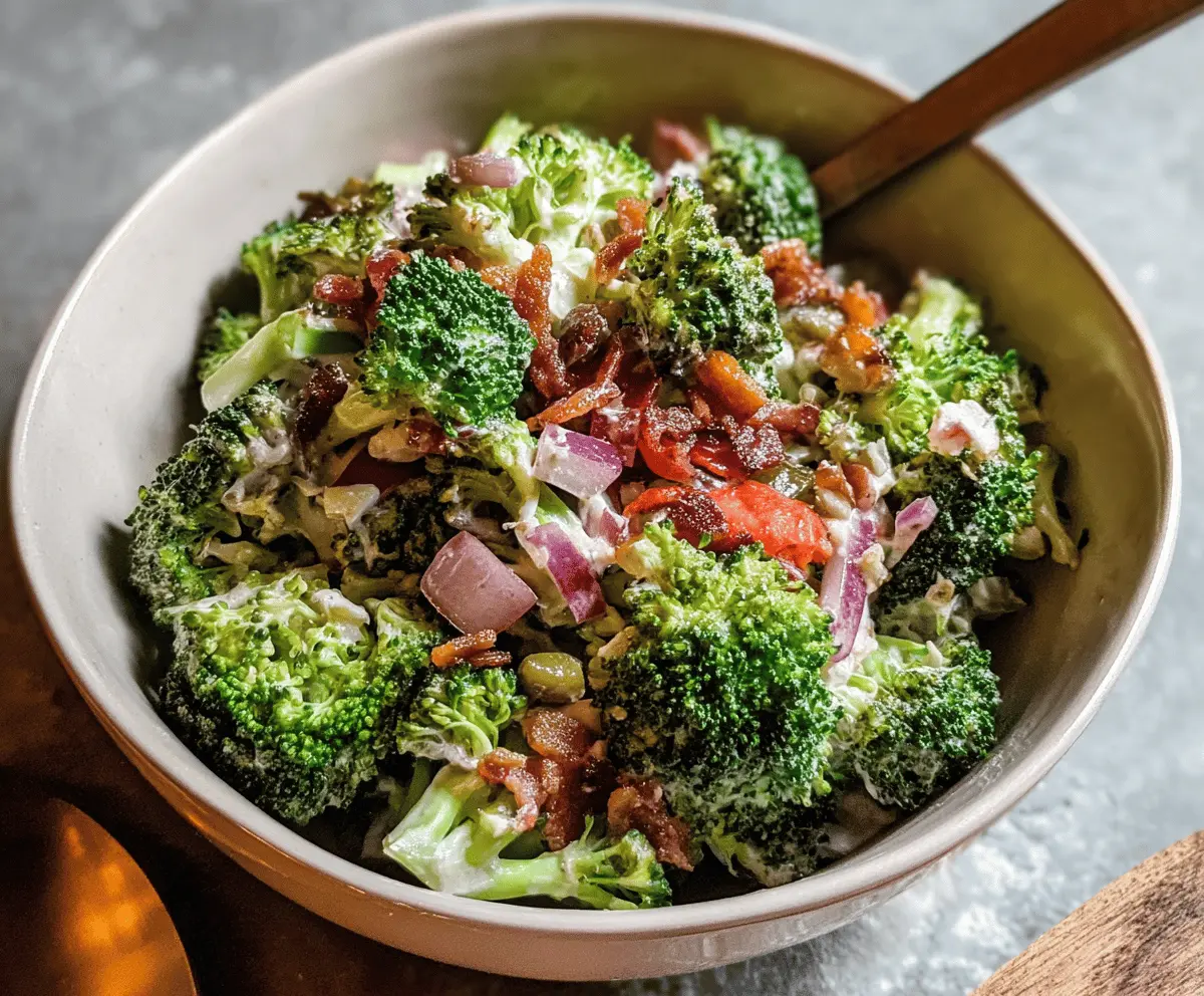 Easy Creamy Broccoli Salad Recipe