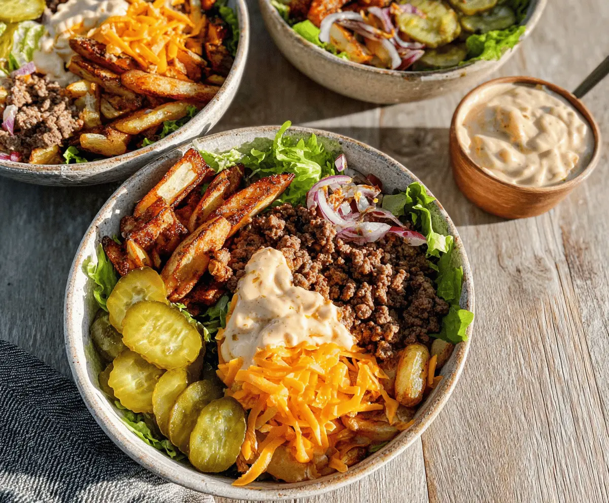 Easy Healthy Burger Bowls Recipe