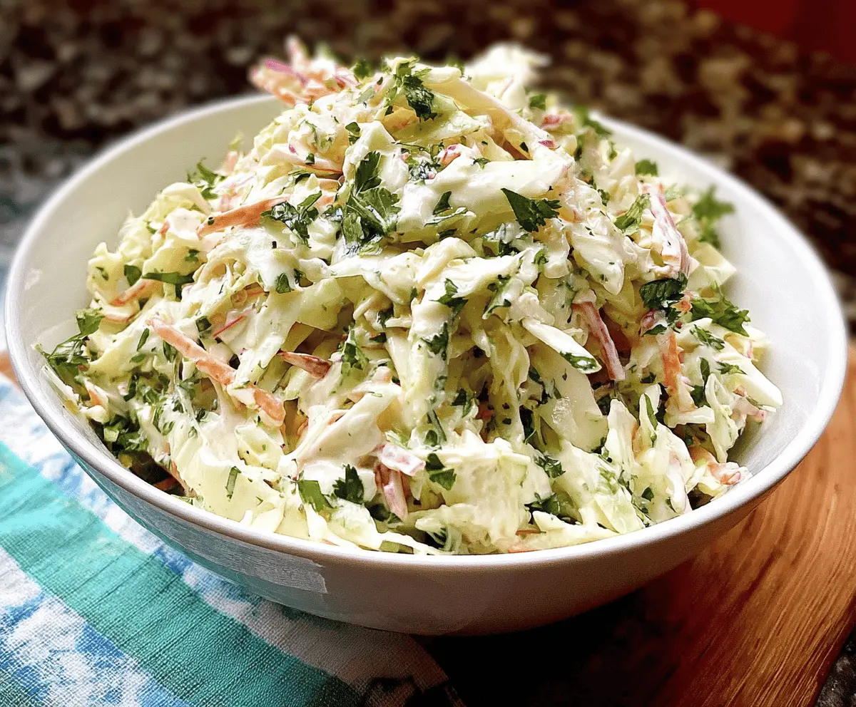 Creamy Cilantro Lime Coleslaw Recipe