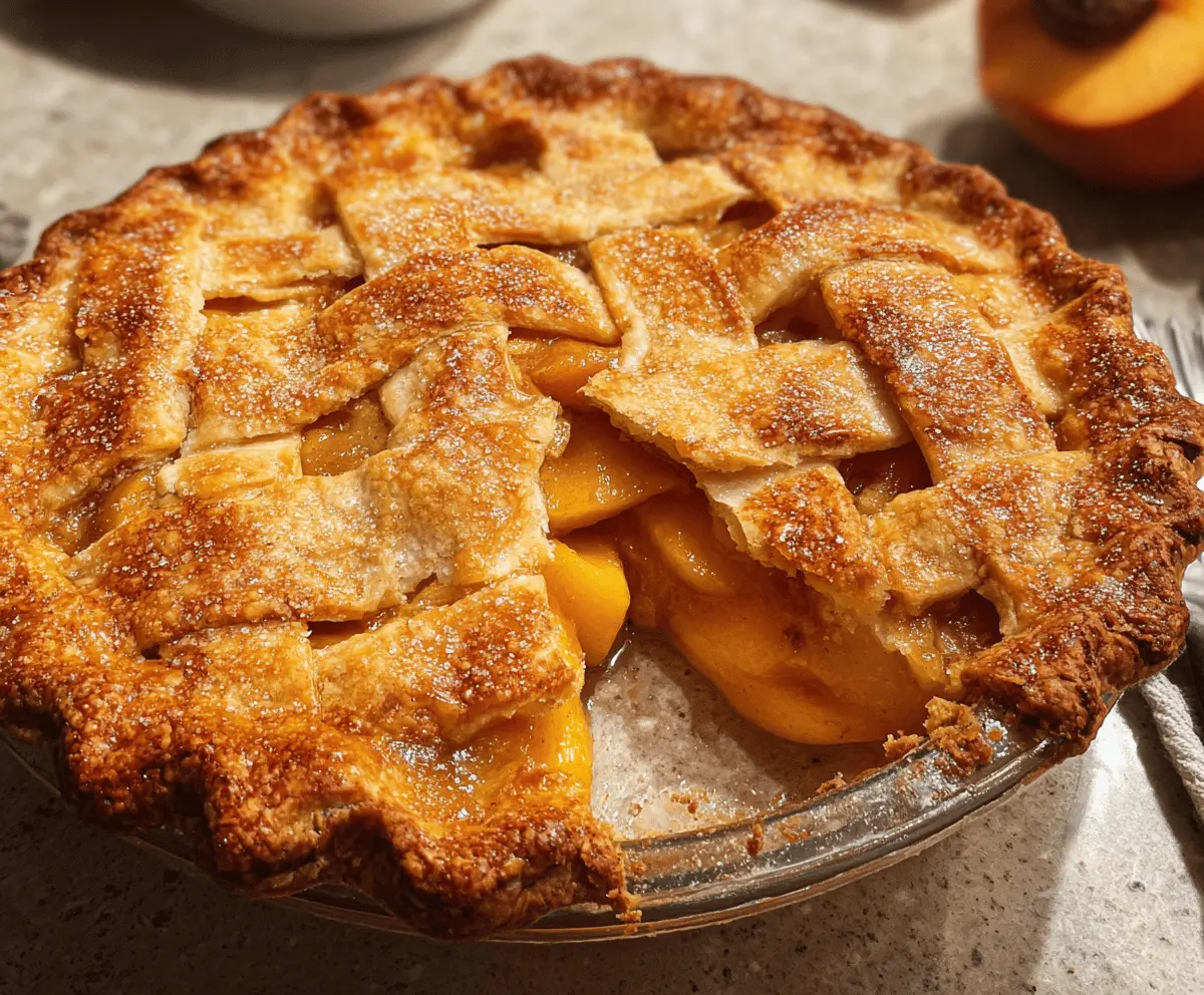 Easy Homemade Peach Pie Recipe