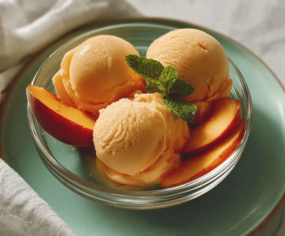 Refreshing Homemade Peach Sorbet Recipe