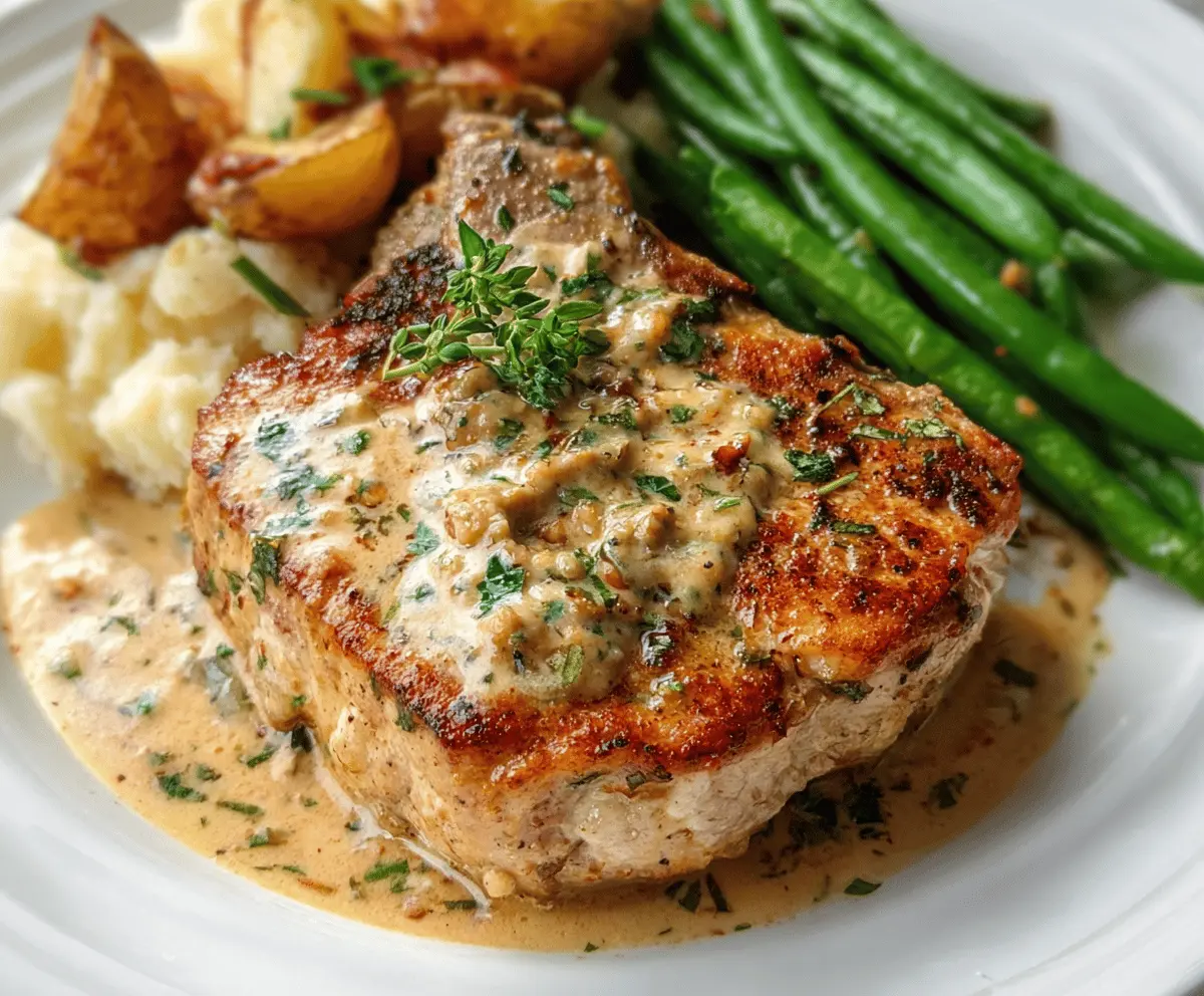 Cheesy Boursin Pork Chops Recipe