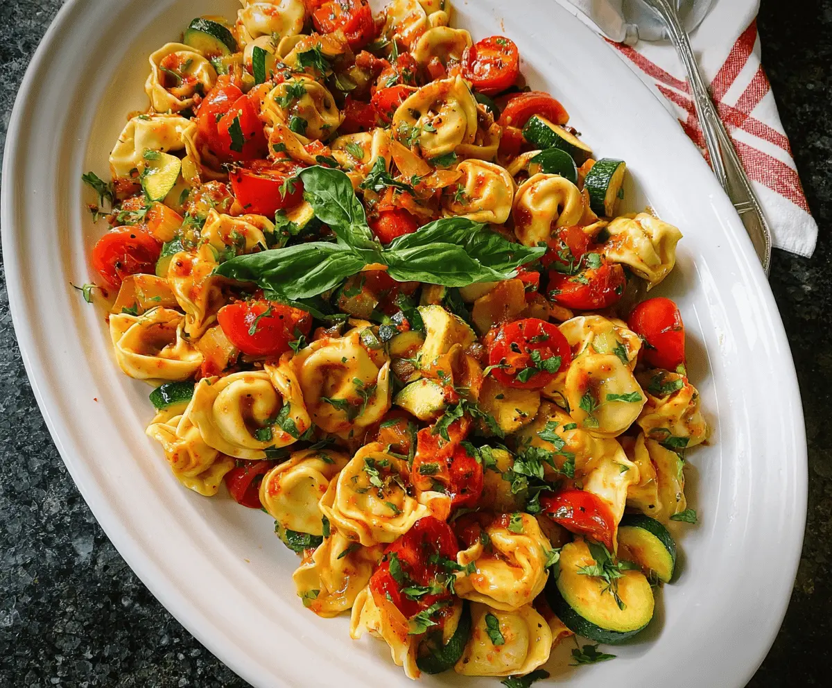 Easy Tortellini with Sautéed Veggies Recipe