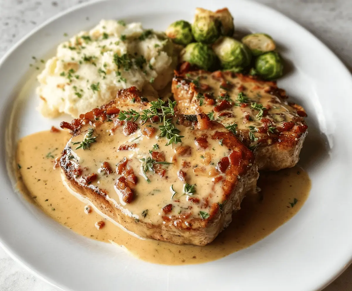 Creamy Bacon Pork Chops Recipe