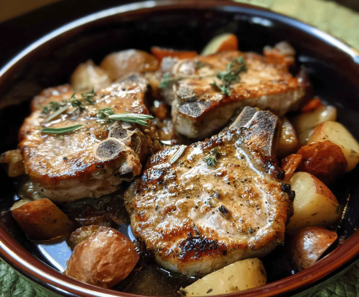 Easy Crock Pot Pork Chops and Potatoes Recipe
