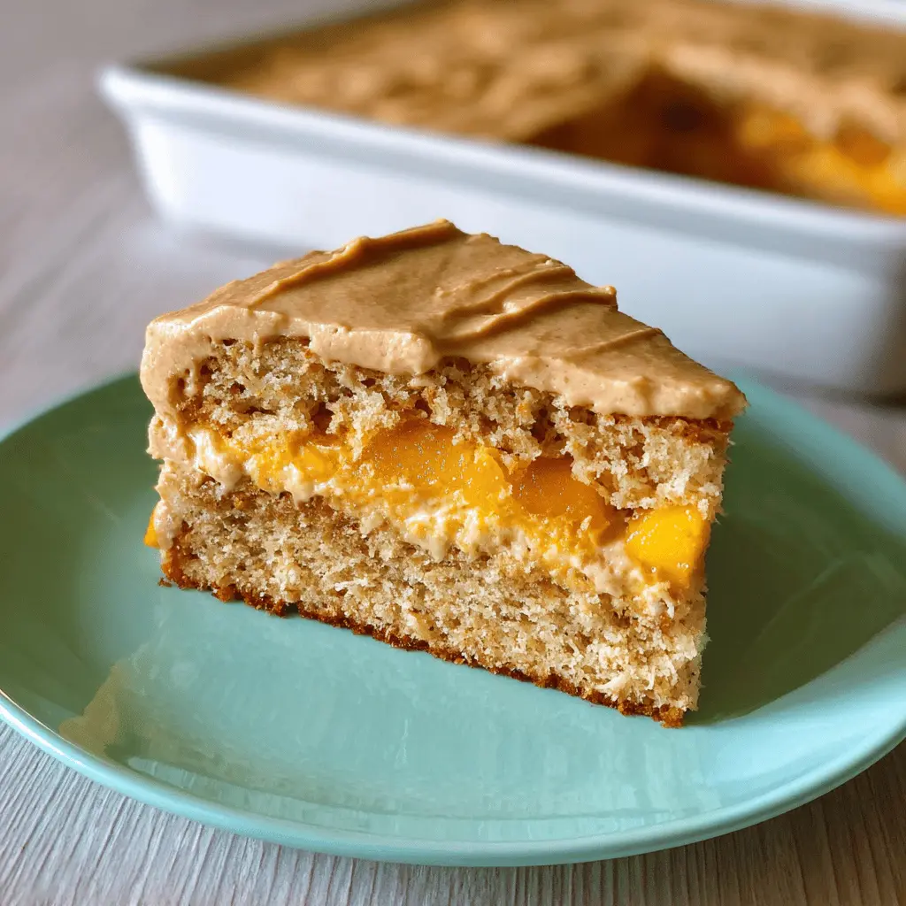 Moist Peach Cake With Brown Sugar Frosting